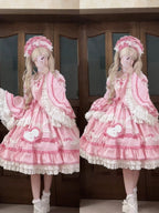 Audelia - Plus Size Sweet Lolita OP with Halter Neckline and Accessories - image 13
