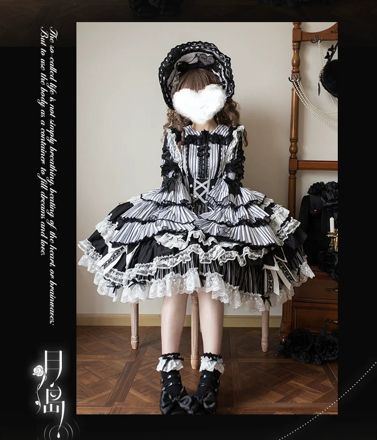 Vintage Lolita Dress Set, Cotton Shirt - image 12