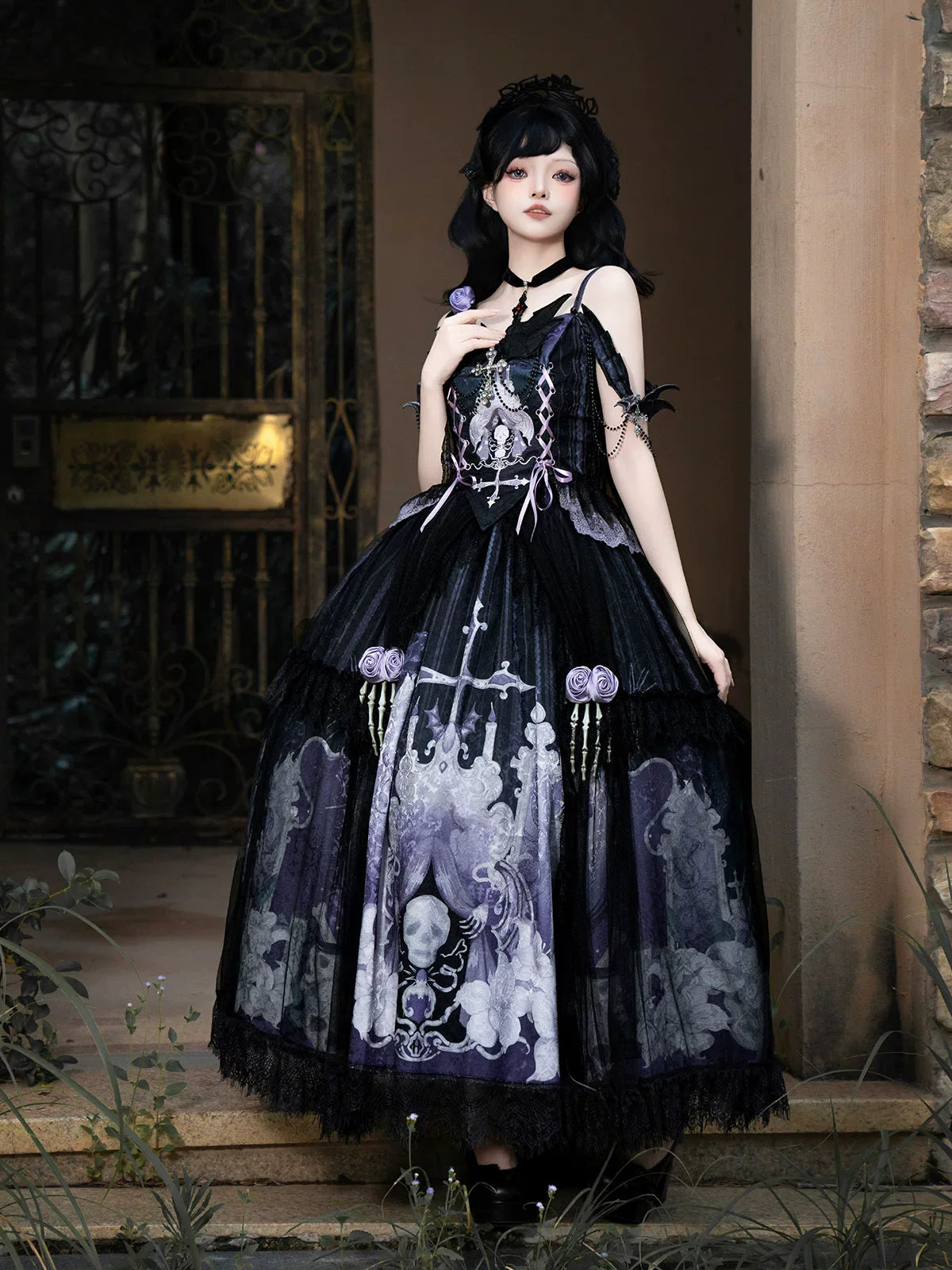 Withered Bone Specter Gothic Lolita Skirt Set - image 9