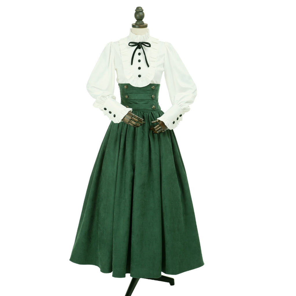 Magic Academy - Retro Elegant Lolita Blouse and Skirt Set - image 1