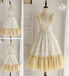 Patchwork Garden 2.0 - Classic Lolita Floral Print JSK Dress, Side Pockets - image 7
