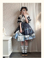 Witch's Banquet - Printed Doll-like Sweet Lolita OP, Apron-like Front and Accessories - image 8