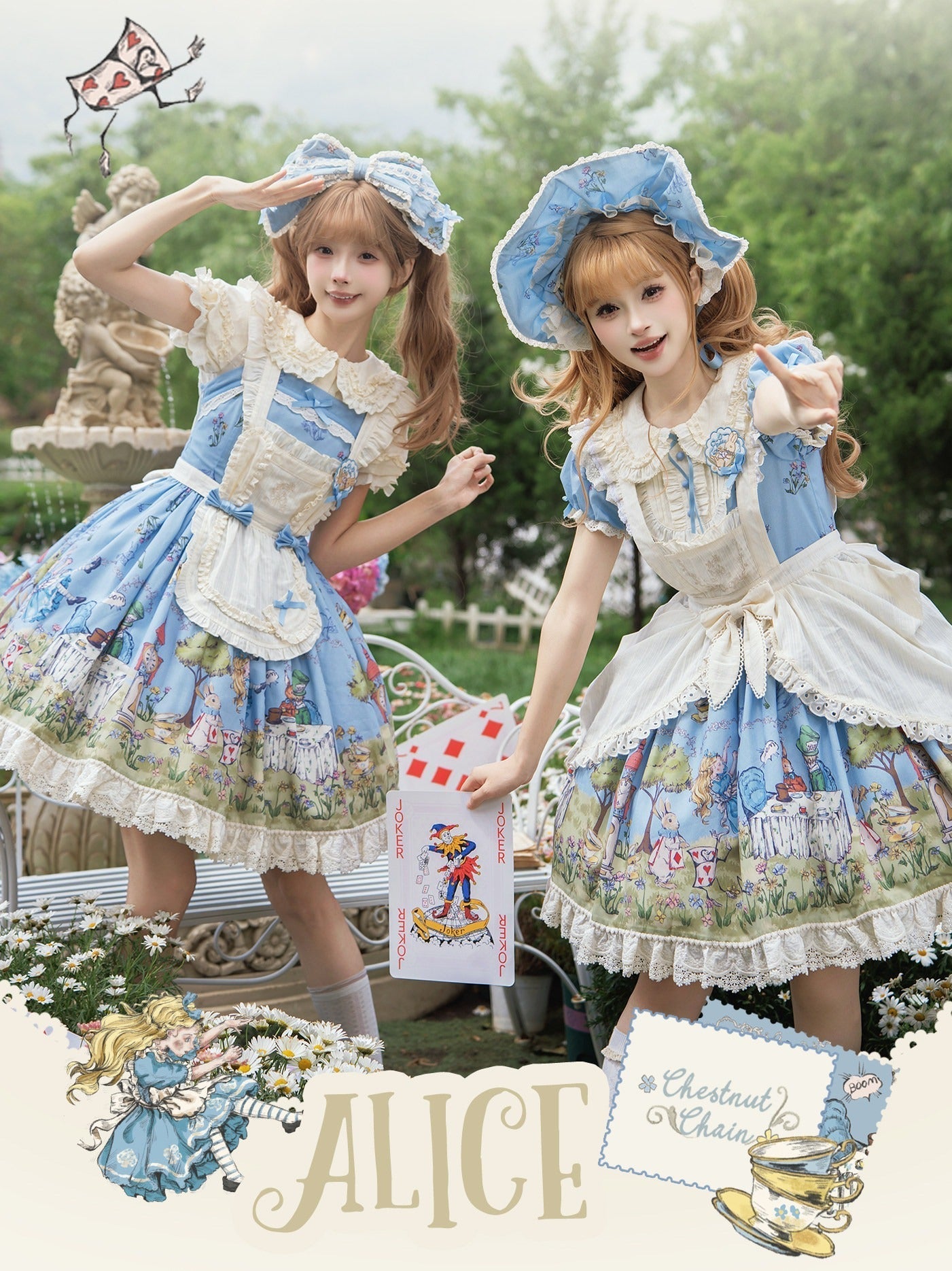 Pastoral Alice Lolita OP Dress and Accessories - image 9