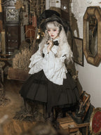Dawn Witch - Black Gothic Lolita JSK Dress + White Blouse - image 14