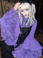 Gothic Lolita Blouse, Lace Hime-sleeve - image 8
