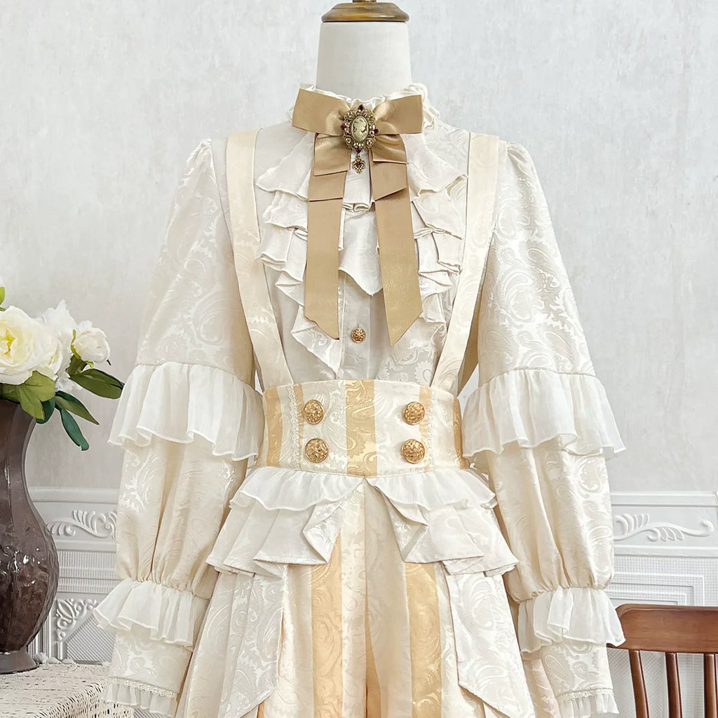 Ouji Lolita Suspender Shorts and Shirt Set - image 11