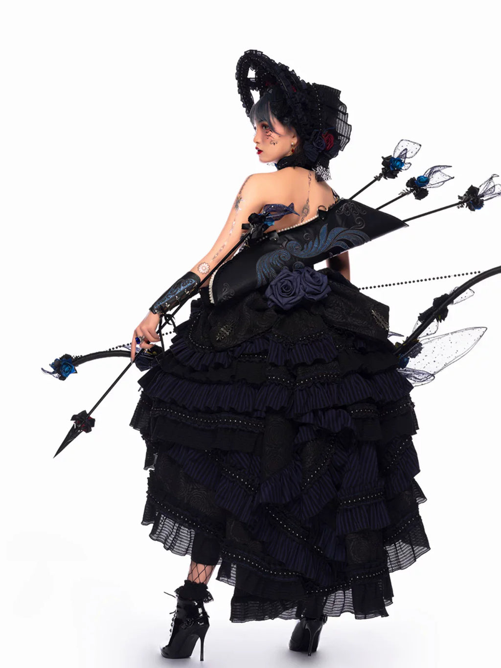 Ismailia - Gothic Lolita JSK Dress, Lace & Rose and Accessories - image 12