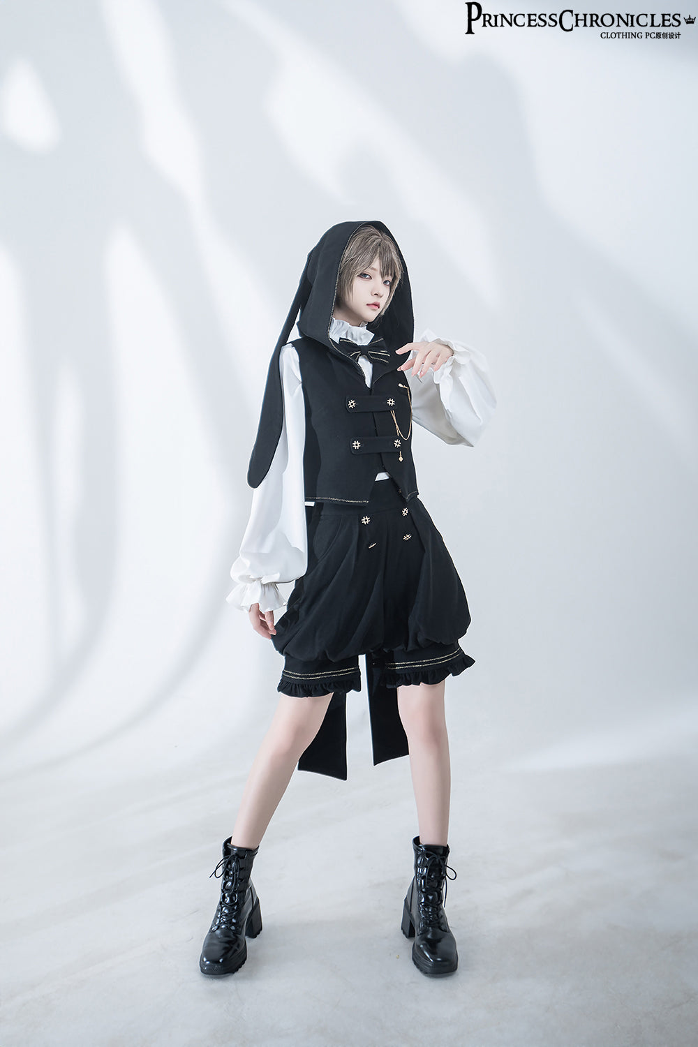 Desperate Bunny - Ouji Lolita Vest Shorts Set - image 28