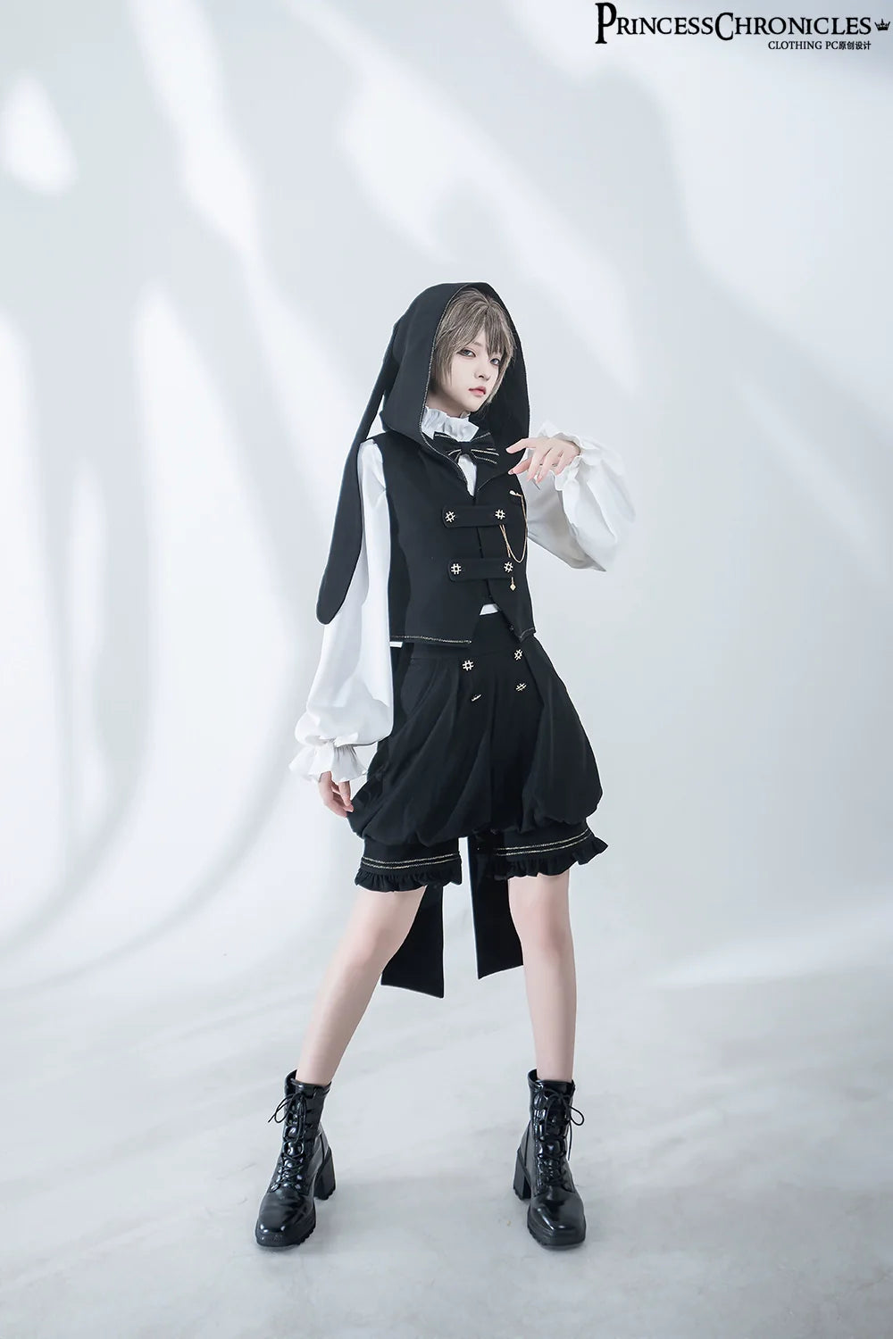 Desperate Bunny - Ouji Lolita Vest Shorts Set - image 22
