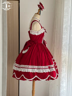 Vintage Petal Rabbit - Cotton Old School Lolita JSK Dress, Petal-Shaped Hem - image 50