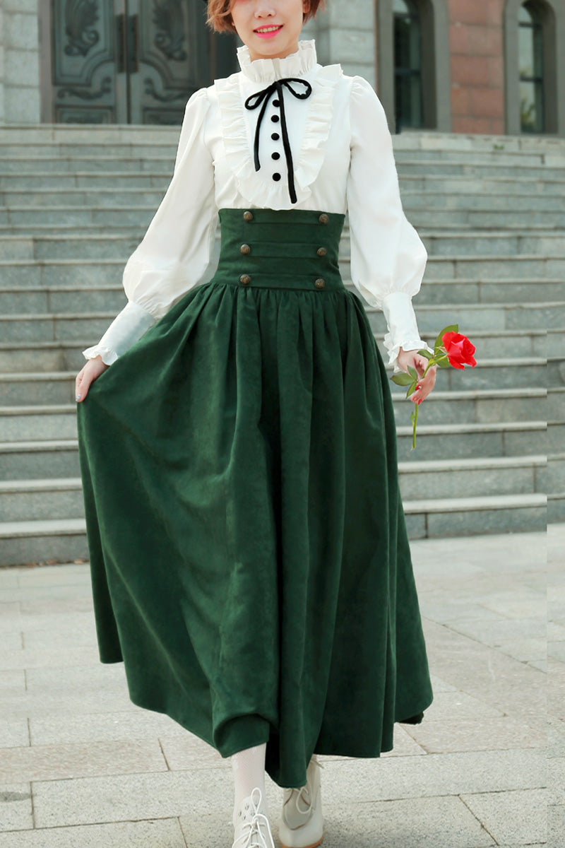 Magic Academy - Retro Elegant Lolita Blouse and Skirt Set - image 4