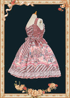 Candy House - Old School Lolita Cake Print JSK Dress, Side Zipper and Accessories - image 8