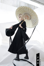 Pomegranate Note - Black Pleated Ouji Skirt - image 10