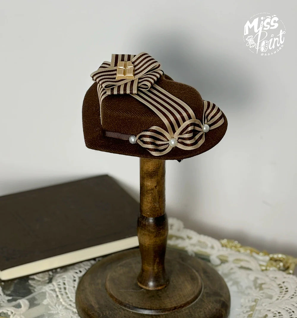Classical Chocolate - Lolita Bowler Hats, BNT, Berets, Jabot and Brooches - image 7