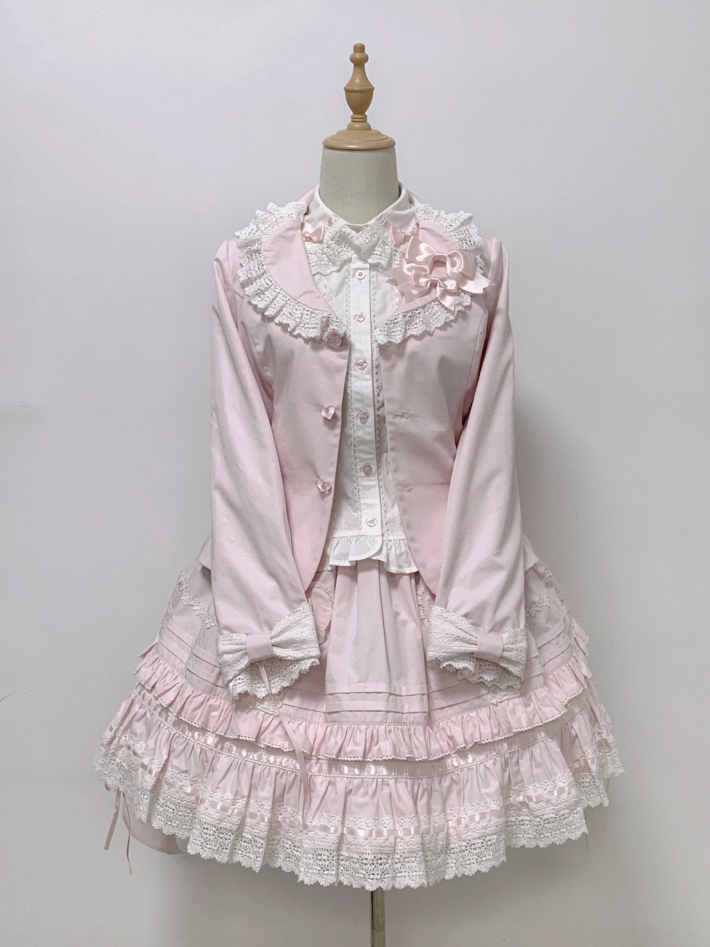Bunny's Wish - Old School Lolita Coat, Flounce Hem Skirt - image 7