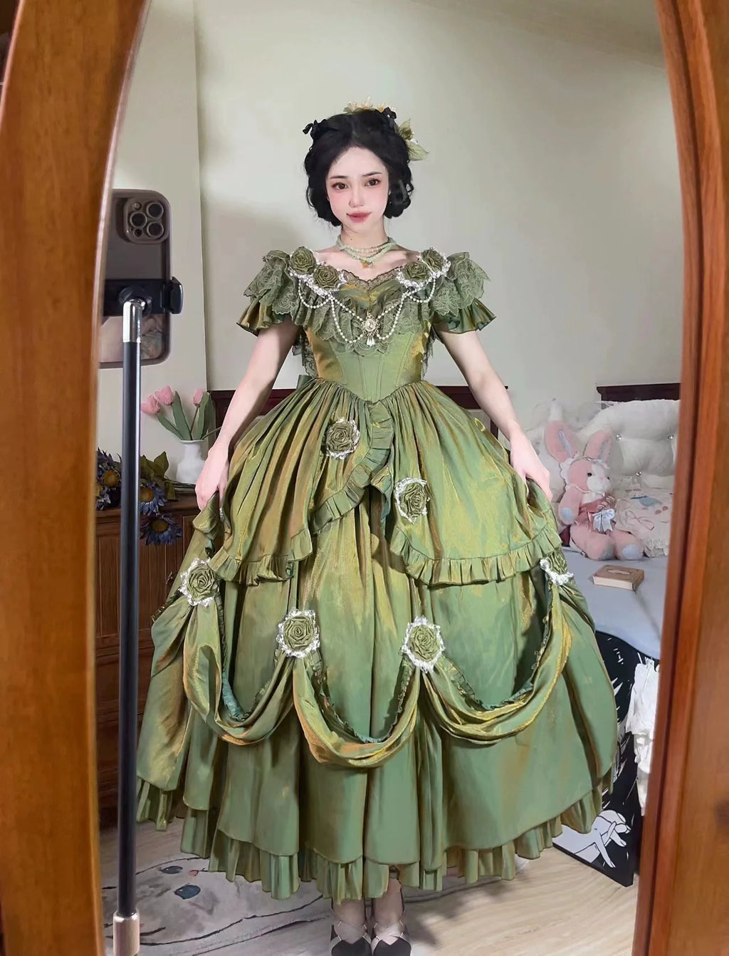 Tana Manor Classic Lolita OP Dress with Floral Decoration - image 11