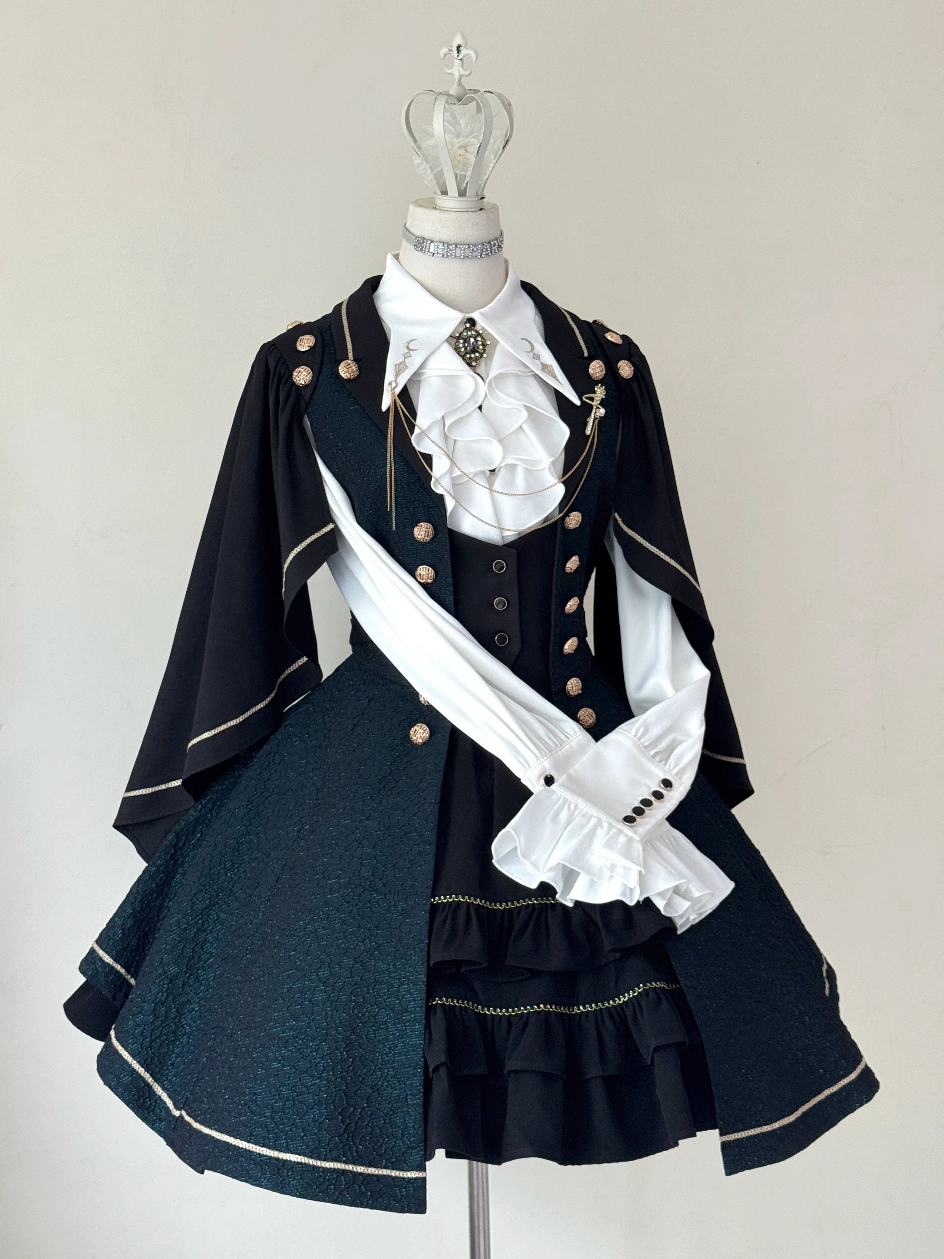 Fallen Moon Code - Retro Military Lolita Vest, Skirt and Pants Collection - image 24
