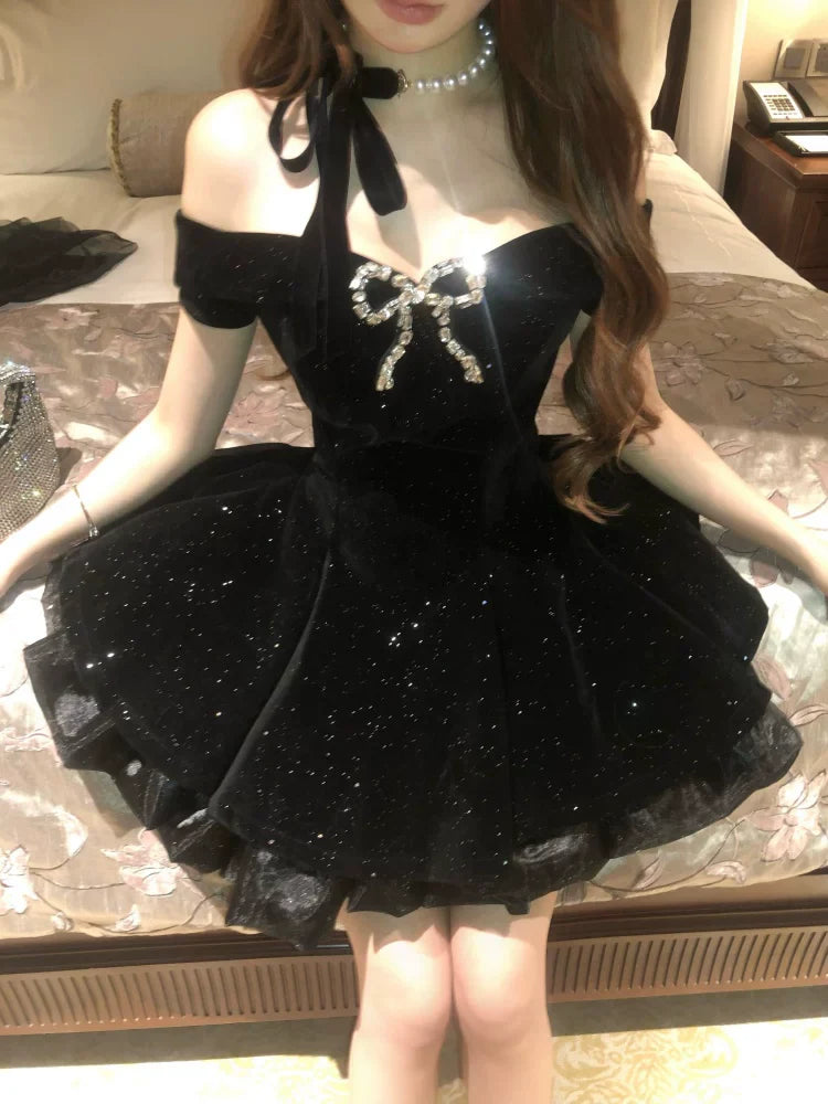 Black Swan Velvet Sweet Lolita Princess Dress - image 3
