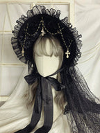 Gothic Lolita Bonnet and Detachable Veil BNT Headdress - image 6