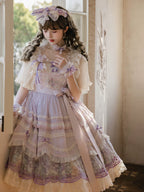Lily of the Valley Lamb - Classic Lolita Tiered Hem JSK Dress with Embroidery - image 15