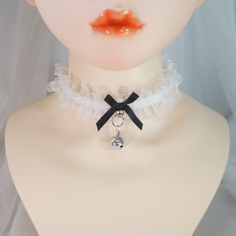 Kawaii Lolita Lace and Bell Choker - image 2