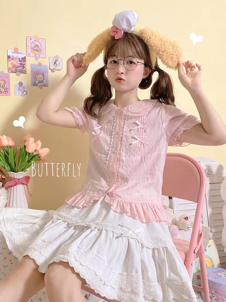 Little Fluttershy - Multi-Colored Cotton Lolita Shirt - image 7