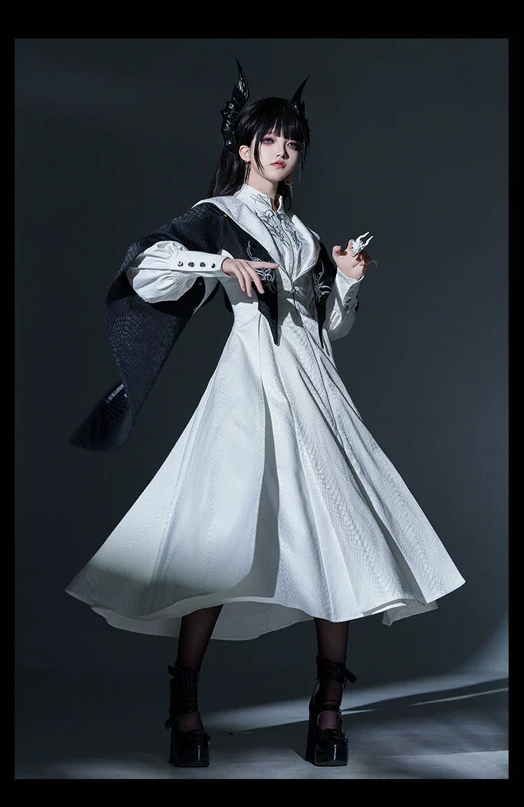 Dragon Scale - Gothic Lolita JSK Dress Goth Coat - image 11