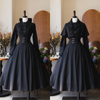 Vintage Lolita Fishbone Halter Skirt and Autumn Jacket - image 8