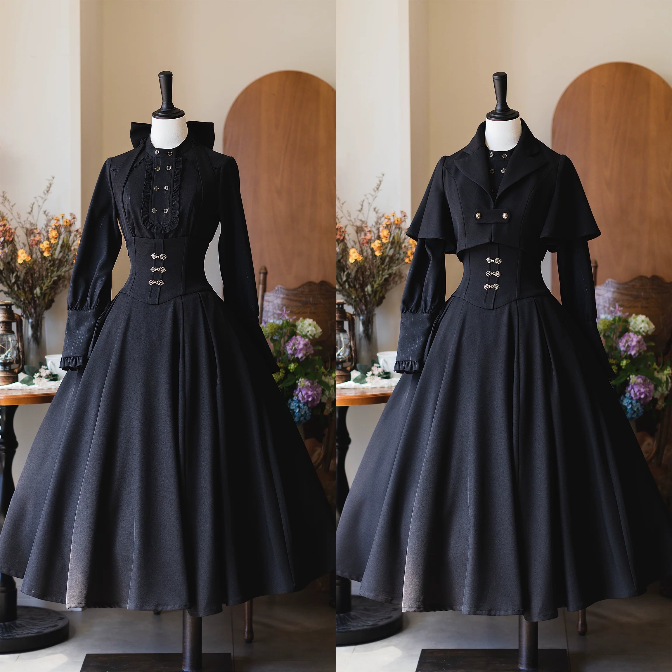 Vintage Lolita Fishbone Halter Skirt and Autumn Jacket - image 8