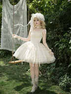 Confession Poem - Classic Lolita Corset JSK Set, Lace & Bows - image 25