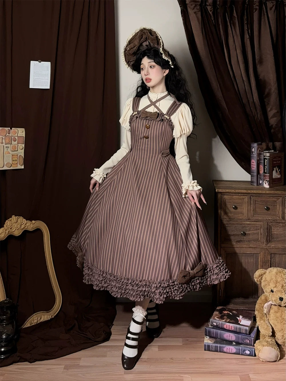 Classic Lolita JSK Customized Stripe Lolita Dress - image 20