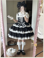 Otome Heart Cotton Old School Lolita JSK Dress Suit and Accessories - image 12