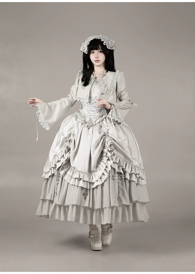 Humanoid Robot - Silver Gothic Lolita Mermaid Skirt Set - image 50