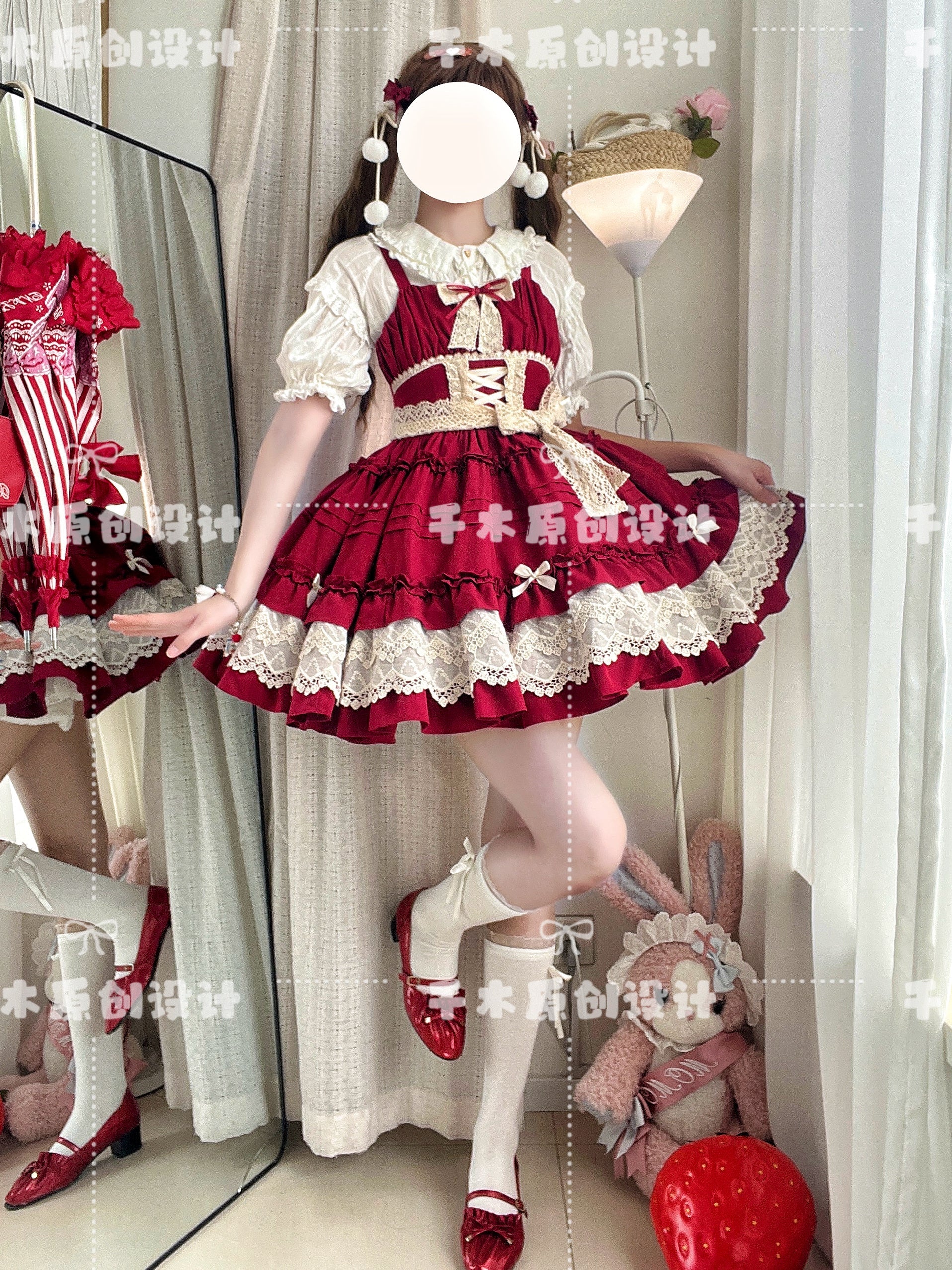 Vivian - Sweet Lolita JSK Doll Lolita Tiered Ruffles Dress - image 1