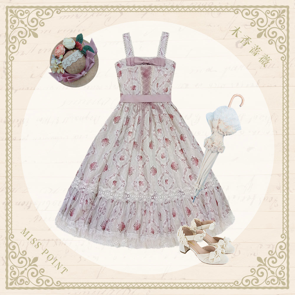 Woody Rose - Elegant Floral Lolita JSK Dress - image 14