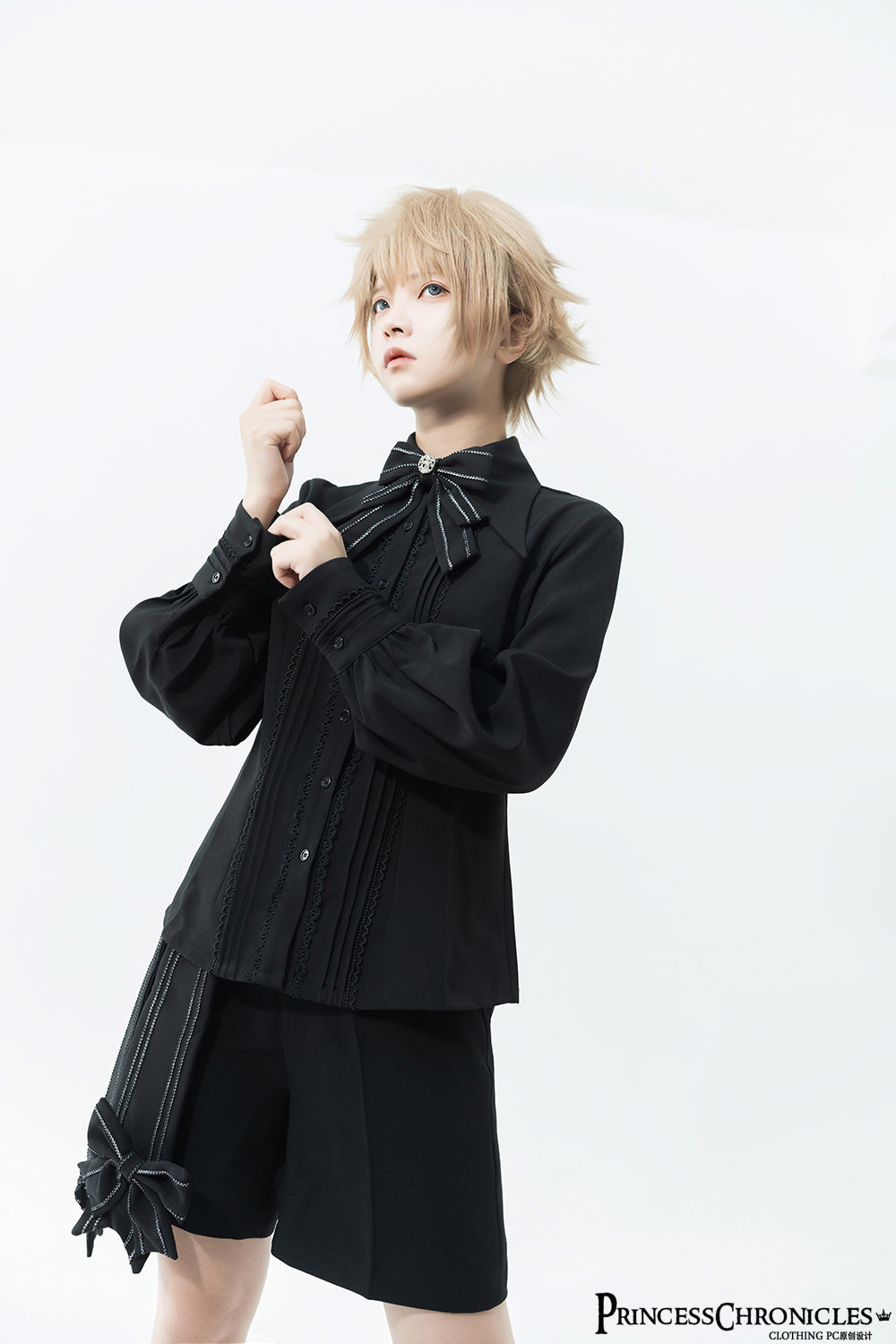 ShenYao - Ouji Vintage Lolita Black Bow Shorts - image 5