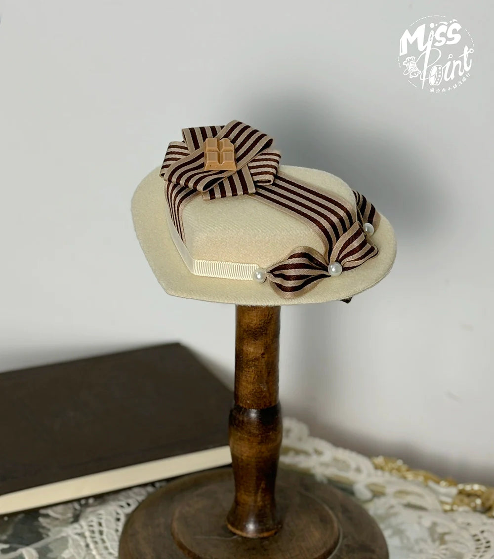 Classical Chocolate - Lolita Bowler Hats, BNT, Berets, Jabot and Brooches - image 8