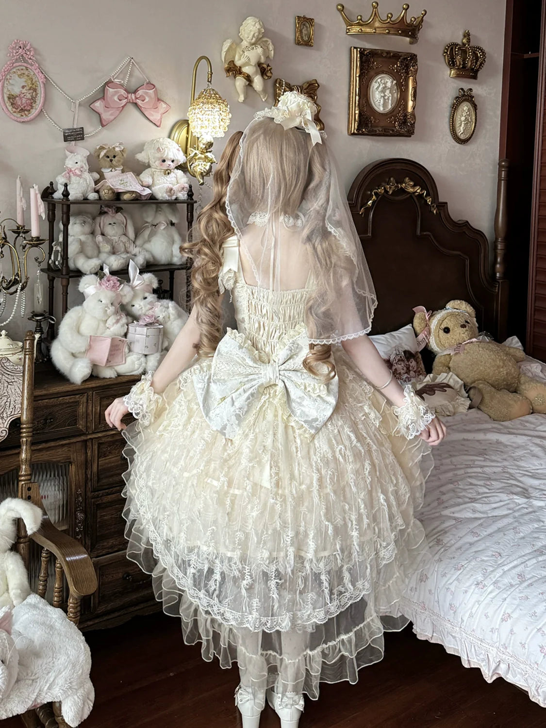 Feather's Ballad Wedding Lolita Tiered JSK Dress - image 3