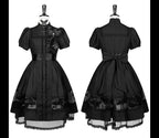 Ghost Orchid - Gothic Lolita OP Dress, Embroidered Cross - image 43