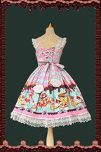 Cream Meow - Sweet Lolita JSK, Cat Print and Accessories - image 6