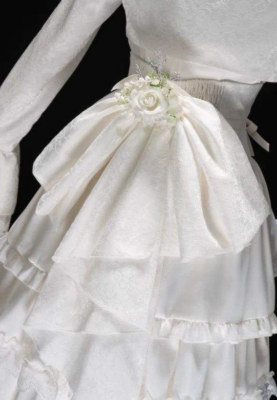Omega Wedding Gothic Ouji Lolita White Suit - image 26
