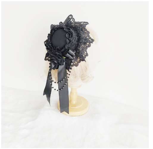 Gothic Lolita Top Hat Lolita Tea Party Halloween Hair Accessory - image 4