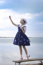 Jellyfish Meteor - Chiffon Fairy Jellyfish Printed Lolita JSK - image 3