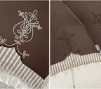 Lyre Academy - Classic Lolita 2-Fold Parasol, Lyre Print and Embroidered Trim - image 21