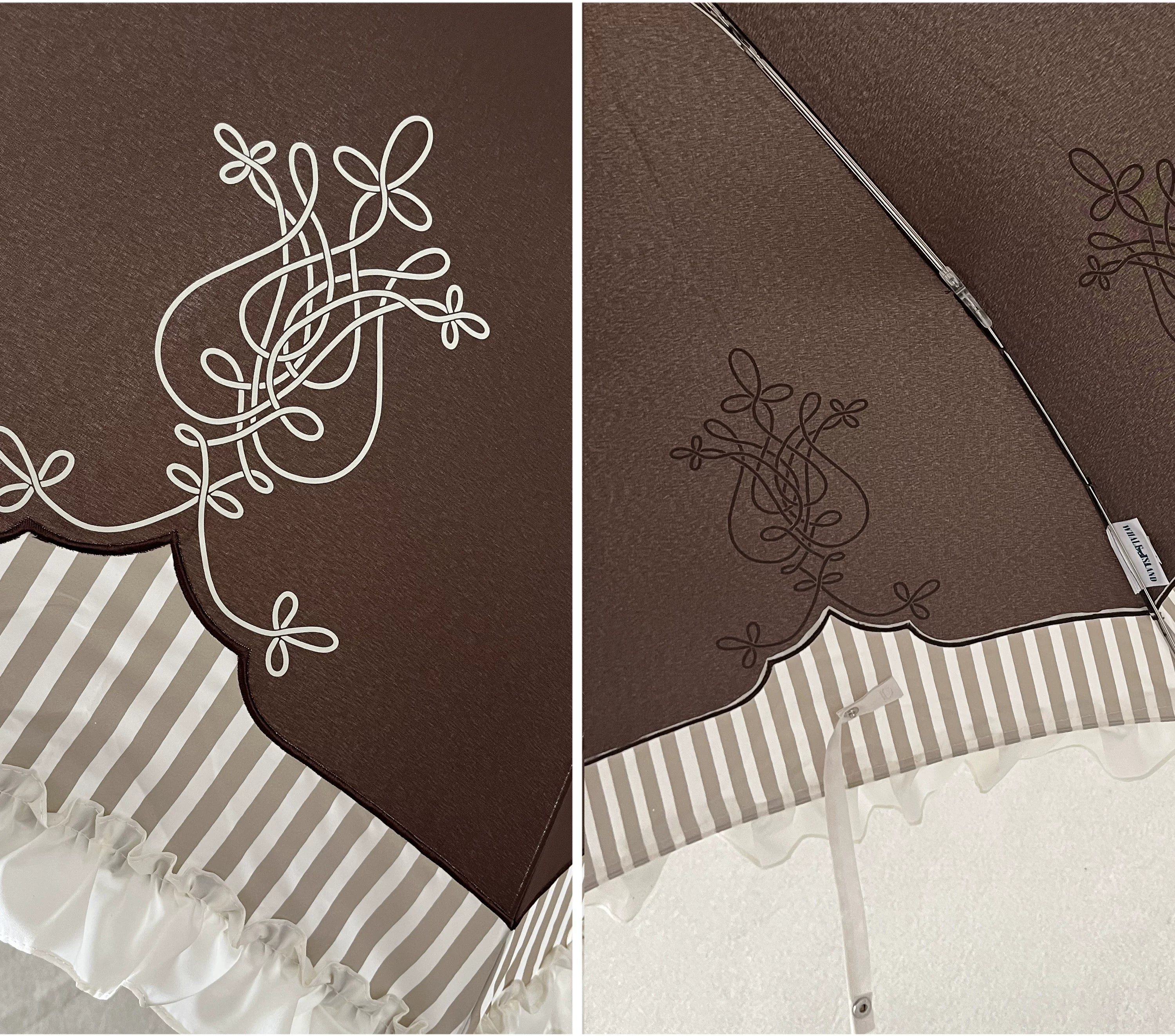 Lyre Academy - Classic Lolita 2-Fold Parasol, Lyre Print and Embroidered Trim - image 21