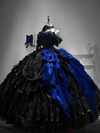 Gothic Lolita Wedding Corset JSK Dress, Lift-Up Hem - image 9