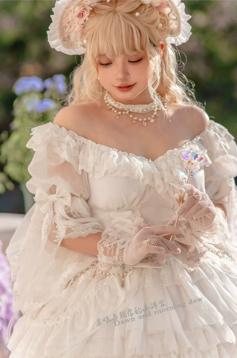 Elegant Lolita OP Dress Sunrise Elf Long Dress - image 7