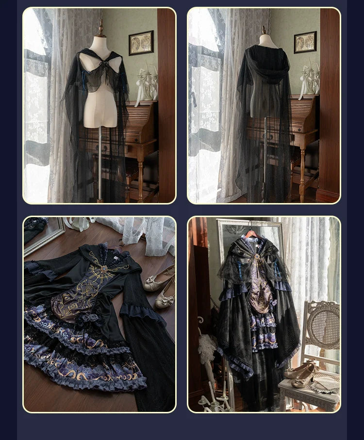 Astro Cat - Gothic Lolita OP Suit Witch Lolita Dress and Shawl - image 15