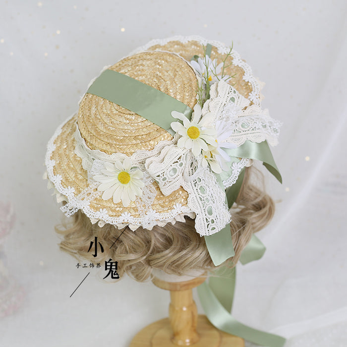 Flower Tea Party Lolita Straw Hat - image 6