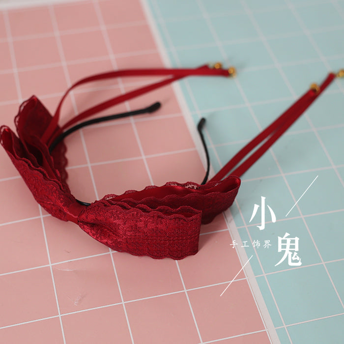 Bell and Lace Sweet Lolita Bow Hair Accessory - image 12